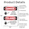 Signmission High Voltage Keep Away Bilingual Danger Sign, Aluminum, 10in W x 14in L, 2PK OS-2PACK-DS-A-1014-VS-1344 - alternate 2